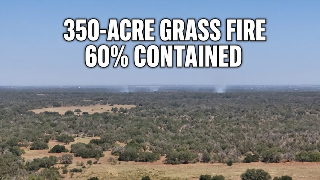 Atascosa County Grass Fire Reaches 350 Acres as Crews Continue Fighting Blaze Fire crews battle the River Bluff grass fire in Atascosa County Texas fire