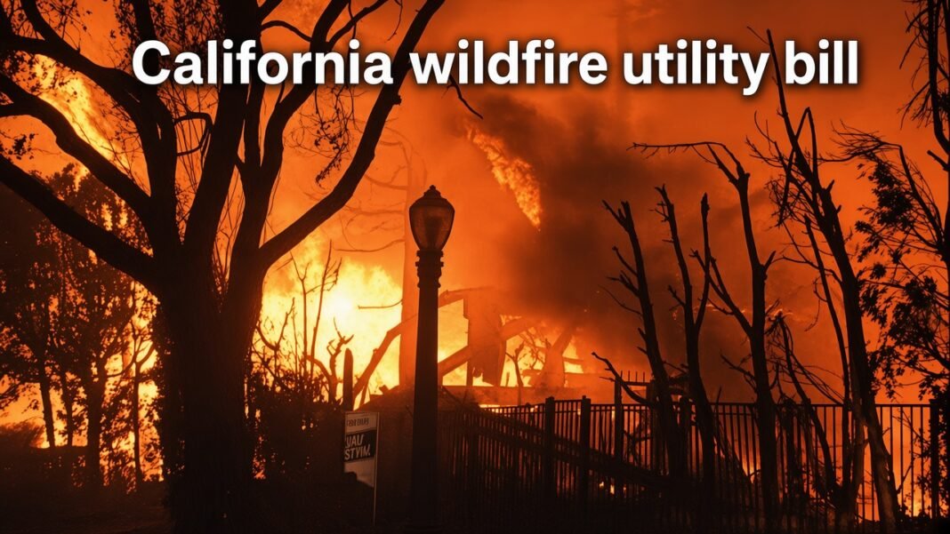 California wildfire near utility power lines as lawmakers consider SB 492