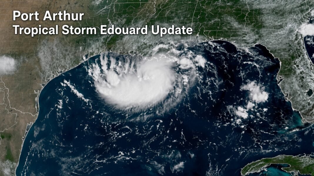 Port Arthur Tropical Storm Edouard: Latest Sept. 1 Update Port Arthur Tropical Storm Edouard approaching the Texas coast